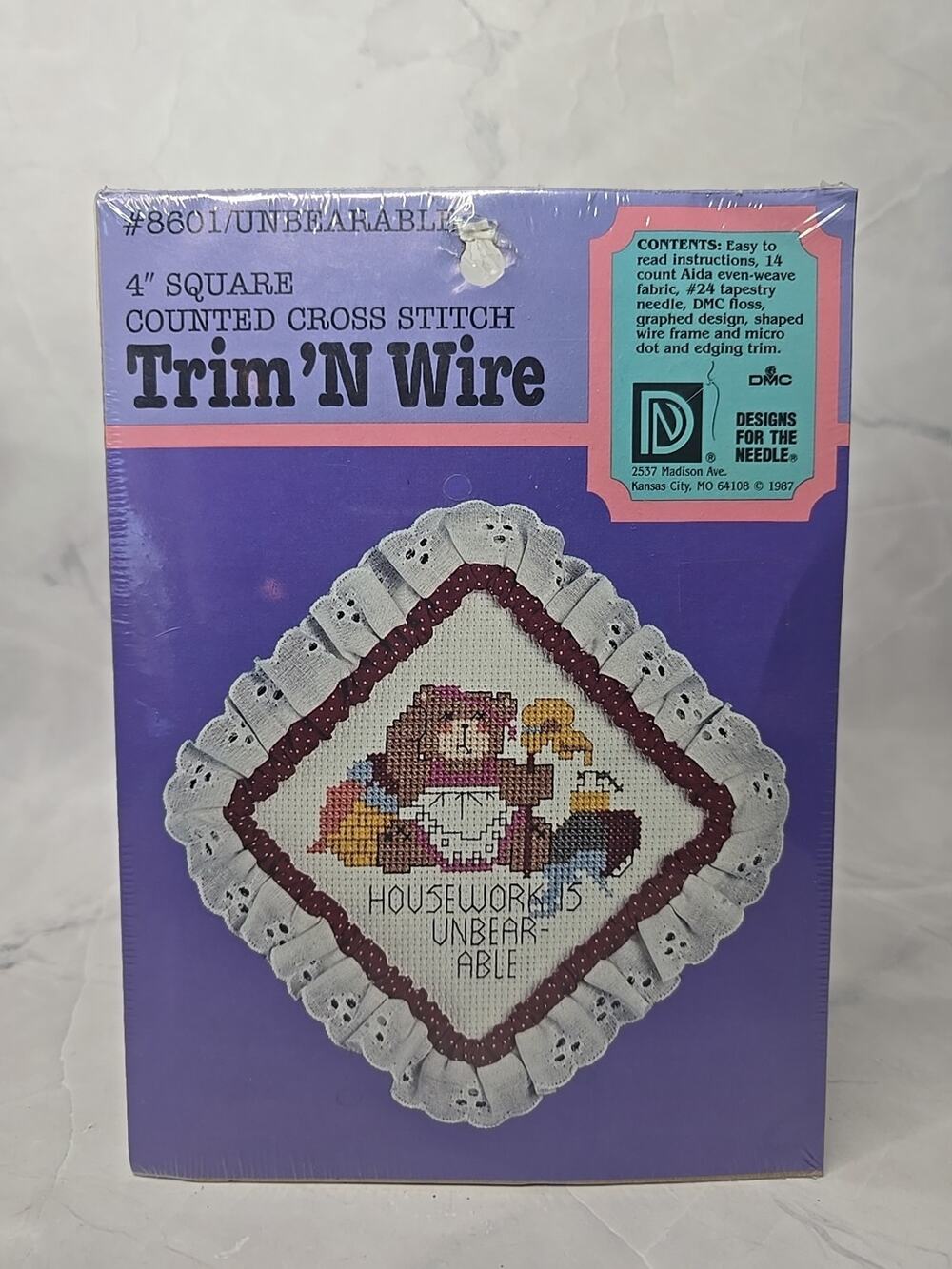 Designs For The Needle Trim 'N Wire Counted Cross Stitch Kit Unbearable